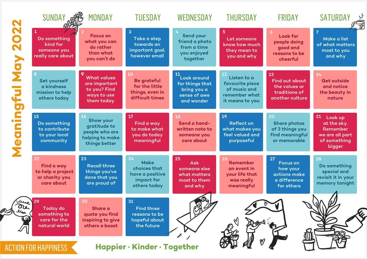 Meaningful May Action Calendar